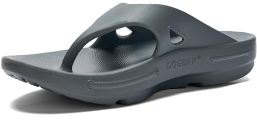 DOGDAN Women's Flip Flops Thong Cushion Sandals Toepost Slippers (grey, Adult, Women, 5, Numeric, US Footwear Size System, Medium) — view 3