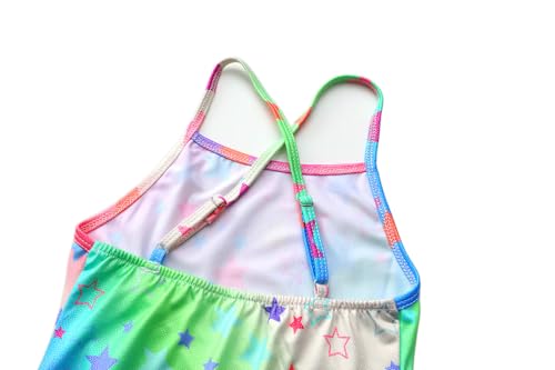 Image of iLover Girls Sparkle One Piece Swimsuits Crossback Swimwear Beach Bathing Suit with Adjustable Strap 4-10 Years