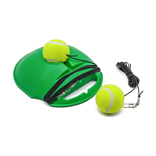 Gespann Tennis Trainer Tennis Training Equipment Sigle Solo Tennis for Tennis Training and Practice (Grün)