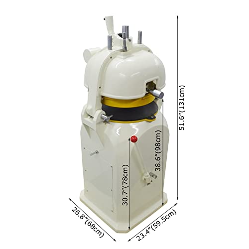 BANFLUXION 110V 750W 26PCS Semi-automatic Dough Dividing and Rounding Machine 1.76oz-5.29oz(50g-150g)/pcs Commercial Electric Dough Divider Rounder