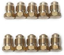 LTWFITTING Brass Flare 1/4" OD Plug, Brass Flare Tube Fitting(Pack of 10)