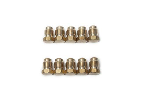 Ltwfitting Brass Flare 1/4" Od Plug, Brass Flare Tube Fitting(Pack Of 10) #TOP14