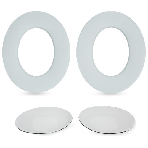 YunYiYi Wymienne nauszniki z żelu chłodzącego, kompatybilne z Bose QuietComfort Ultra, poduszki do uszu z oddychającą tkaniną lodowego jedwabiu, pianka z pamięcią kształtu, części nauszników (białe)