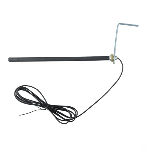 Oniissy Alta ganancia externa de 868 MHz con ganancia de 3 dBi y cable RG174 de 2 m, soporte de acero inoxidable para montaje en pared, compatible con Garador, Hormann, para Marantec y SOMMER