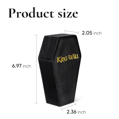 Mens Velvet Ring Box Organizer Coffin-Shape Unisex Storage Case for Rings - image 3