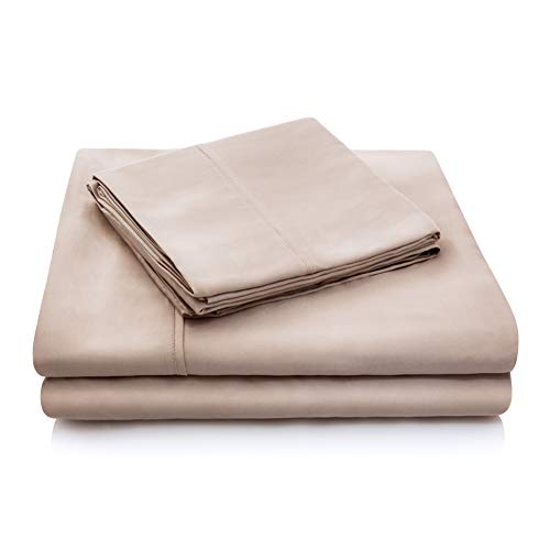 Malouf Soft and Eco Friendly Tencel Pillowcase-and-Sheet-Sets, King, Ecru