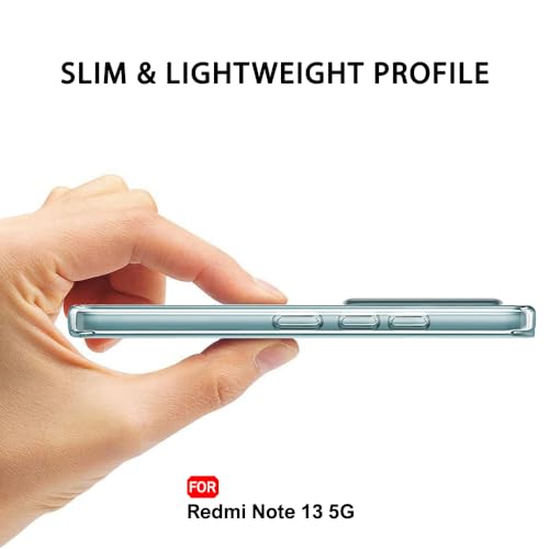 Image of TheGiftKart Back Cover Soft Case for Mi Redmi Note 13 5G | Best Camera Protection | Inbuilt Dust Plugs & Anti-Slip Grip | Ultra Slim Back Cover Case for Redmi Note 13 5G (Silicone, Transparent)