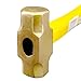 Stark USA 1lb Brass Sledge Hammer (16oz) Fiberglass Handle, Drilling Hammer, Crack Hammer, Die-Forge, Corrosion Resistant, 12.5