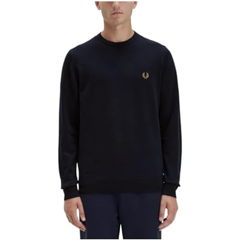 Fred Perry Classic Crew Neck Jumper Navy 1 SM Cover