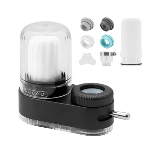 Yuhtech Filtro de repuesto de cerámica, filtro de agua para lavabo, filtro de agua, sistema de filtración de 7 niveles