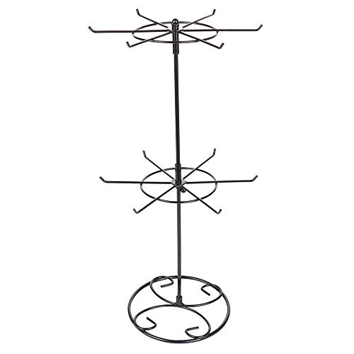 Sureh - Soporte giratorio para collares de 2 niveles, organizador de joyas...