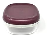 Tupper Tupperware Skyline glasklar luftdicht 240ml Kaffeedose Vorrat Eleganzia Exklusiv Clear Collection lila Glitzer