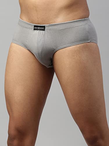 Image of Dixcy Scott Men's 100% Cotton Fabric with Anti Microbial Finish Solid Brief - Vital Brief- Assorted - Print & Color May be Vary (Pack of 4)