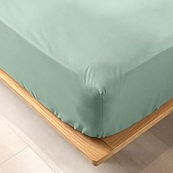 Sabanas Ecologicas Douceur d'Intérieur Biolina Sábana Bajera, 160 x 200 cm, 100 % algodón, orgánica, Salvia
