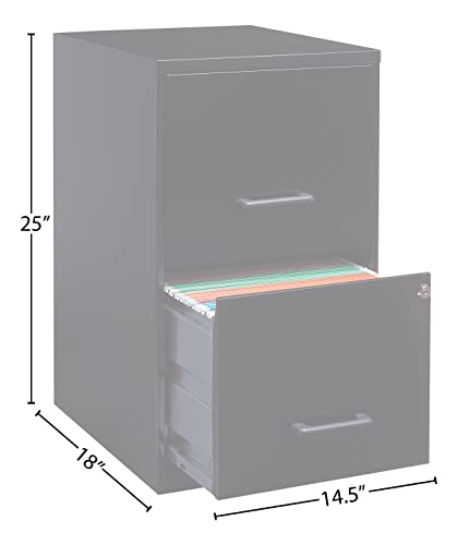 Lorell NPRVF218AABK 14341 18 Deep 2-Drawer File Cabinet thumb #12