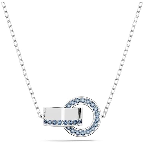 Swarovski Hollow Pendant Necklace with Blue Crystals Cover