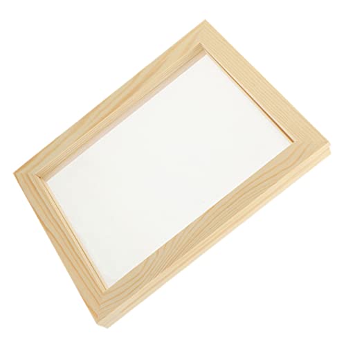 Housoutil DIY Papermaking Kit Handmade Paper Molding Wooden Frame Screen Boys and Girls Educational Craft Toy