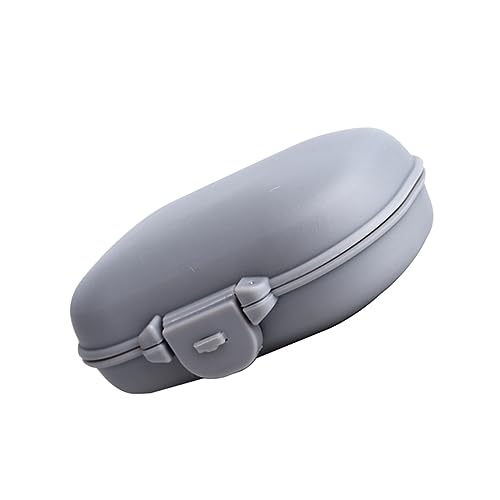 BEBEMOKO 箱 旅行収納ケース ポータブル 蓋 キット トラベルソープケース水切り付き 小さなジ バッグ ミニ ピルケース 耐衝撃バッグ 消耗品収納ポーチ 雑貨キャリングケース Grey