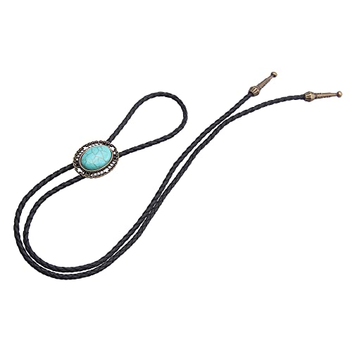 Image of GelConnie Native American Bolo Tie Rodeo Cowboy Leather Necktie Western Necklace Costume Accessories for Men,Women