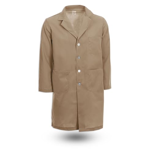 Chef Trends Pinnacle Health Men’s Button Lab Coat L17M - Tan, Large