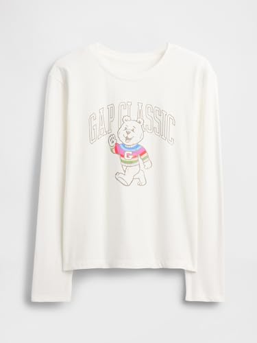 Image of Gap Girls Long Sleeve Logo Tee T-Shirt