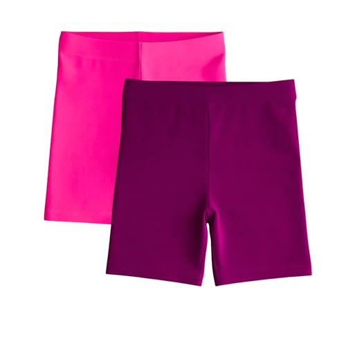 Image of Girls Tights & Short for Girl Kid in Solid Colours | Soft Stretchable Fabric - Ideal for Sports, Yoga - Pack of 2