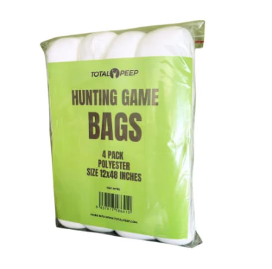 Genérico Bolsas para Carne de Caza, Pack de 4, Poliéster, 30,5 x 122 cm, Blanco Total Peep