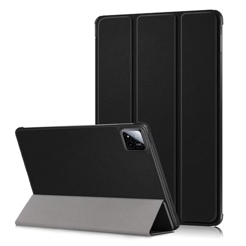 Xuanbeier Funda compatible con Xiaomi Pad 7/7 Pro de 11.2 pulgadas 2024, cubierta protectora inteligente delgada con función de encendido y apagado automático, color negro