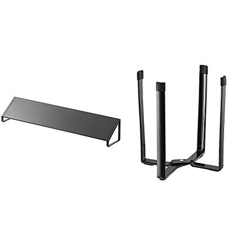 山崎実業 排気口カバー タワー ブラック 2455 & ポリ袋エコホルダー タワー ブラック 6788【セット買い】