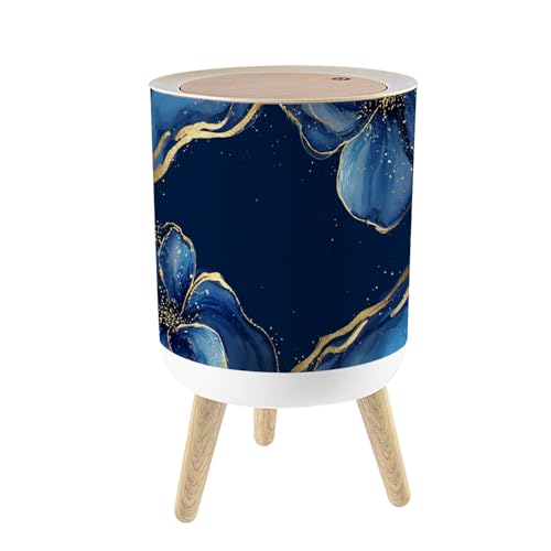 Pequeña caneca de basura cilíndrica 1.8 gal con tapa