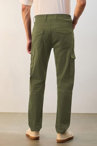 Image of NOBERO Men's Utility Cargo Pants | Cargo Pants for Men | Regular Fit | Multi-Pocket Utility Design | Durable Woven Fabric | Everyday Wear