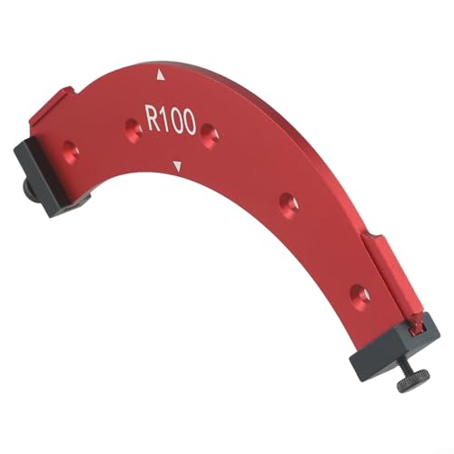 Oniissy Guide d'angle pour défonceuse à bois, gabarit en alliage d'aluminium pour arrondi intérieur et extérieur, gabarit de rainurage de bord intérieur extérieur, rayon R100/R150/R200/R250/R300 (R100
