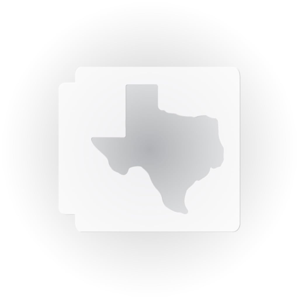 Generic Texas State 783-534 Stencil Silhouette (3 inch), White