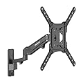 Mount-It! Height Adjustable TV Wall Mount - Full Motion, Pull Down and Vertical Adjustment, Fits 23-55 Inch Screens, Max VESA 400x400mm, Swivel and Tilt Capabilities, 50.6 Lbs Capacity