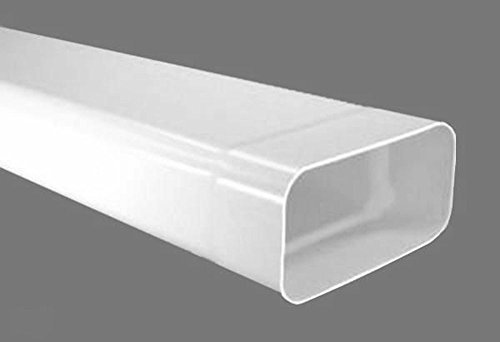 Preisvergleich Produktbild Flachkanal 150x70mm Flachkanalrohr 100cm mit Muffe Abluftkanal *526857