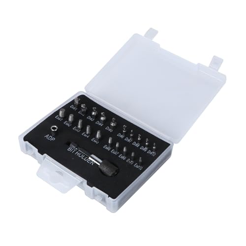 Angoily 22pcs Damaged Screw Extractor Tool Universal Bolt Extractor Set Low-drill Speed for Wood and Sheet Metal Screws