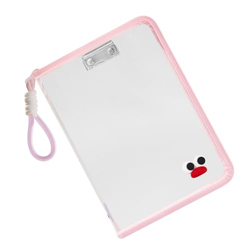 クリアファイルオーガナイザーバッグクリアPVCドキュメントオーガナイザージッパー付きレターサイズフォルダーハンドル付きオフィス学用品透明ドキュメントキャリングケース