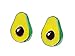 Miniblings Avocado Ohrstecker Stecker Urlaub Party Kawaii Sommer Essen Metall - Handmade Modeschmuck I Ohrringe Stecker Ohrschmuck