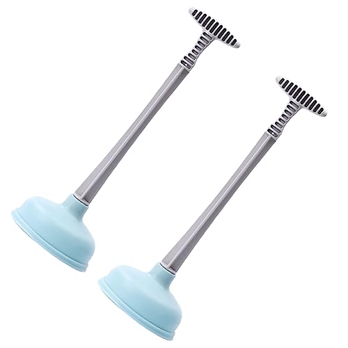 SHOWERORO Desatascador de Inodoro con 2 Ventosas Potentes Ventosas Accesorios de Limpieza Fáciles de Usar para Oficinas Y Hoteles