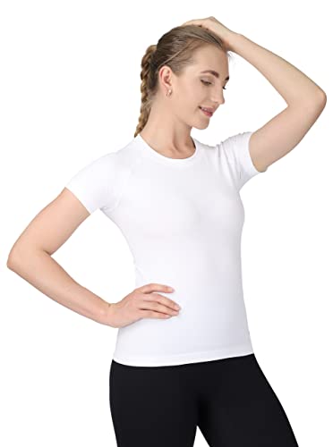 Image of MathCat Seamless Workout Tops for Women Short Sleeve Yoga Running Shirts,Breathable Athletic Compression Shirt Women XS-XL