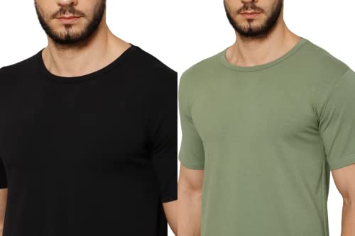 Image of T-Shirt for Men - 100% Cotton Casual T-Shirt | Half Sleeve, Round Neck 4 Way Stretch Fabric | Slim Fit T-Shirt