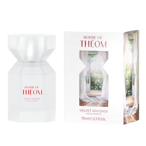 HOUSE OF THĂŠOM Velvet Whisper Eau de Parfum 75 ml, profumo fresco da donna con mandarino e fiori d'arancio, profumo floreale e polveroso, profumo leggero e di lunga durata
