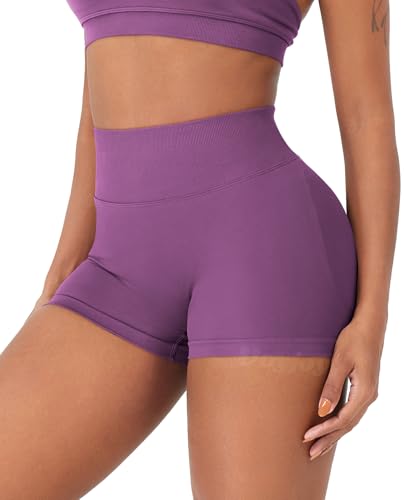 Image of VOYJOY Women Workout Impact Shorts 2.5 inch / 3.6 inch / 4.5 inch / 6 inch Scrunch Butt Booty | Tummy Control, High Waisted, Bike Short, Gentle Compression, for Women