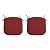 Arden Indoor/Outdoor Foam Seat Pad, Set of 2, 17 x 16, Water Repellent, Fade Resistant, Foam Cushion 17 x 16, Ruby Red Leala
