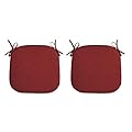 Arden Indoor/Outdoor Foam Seat Pad, Set of 2, 17 x 16, Water Repellent, Fade Resistant, Foam Cushion 17 x 16, Ruby Red Leala