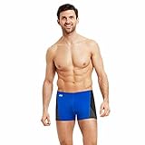 Zoggs Herren Prism Hip Racer Schwimm-Slips, Blau/Schwarz, 38