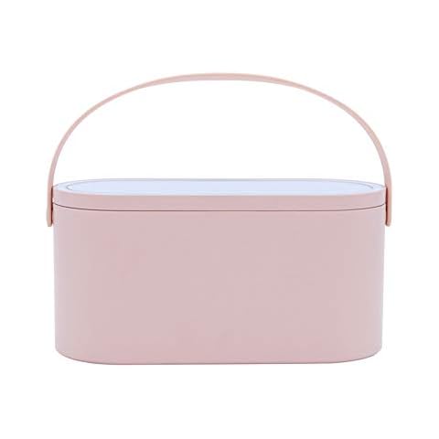 AMYESE 2024 Makeup Case with Mirror, Portable Cosmetics Box with LED Lighted Mirror for Bedroom, Travel, Multi-purpose Makeup Organizer Carrying Storage Case, Travel Size, Gift for Mom Ladies Girls Cover