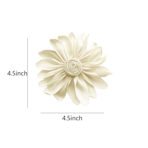 Image of Dainty Satin Fabric Flower Brooches Pin Burnt Edge Black Daisy Brooch Pin Elegant Lapel Pins Christmas Brooches Pin Dress Skirt Scarf Hat Pins Accessories Wedding Party Gift 4IN