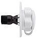 RecPro RV City Water Fill Inlet | Plastic Flange with Check Valve | Camper | Trailer | Marine (White) | Made in USA