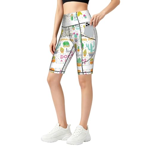 Short de yoga court taille haute avec poches pour éviter les glissements